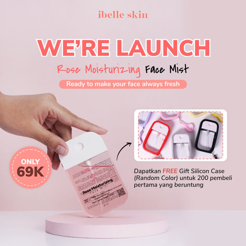 IBELLE SKIN - Rose Moisturizing Face Mist (FREE GIFT Silicon Case Random Color)