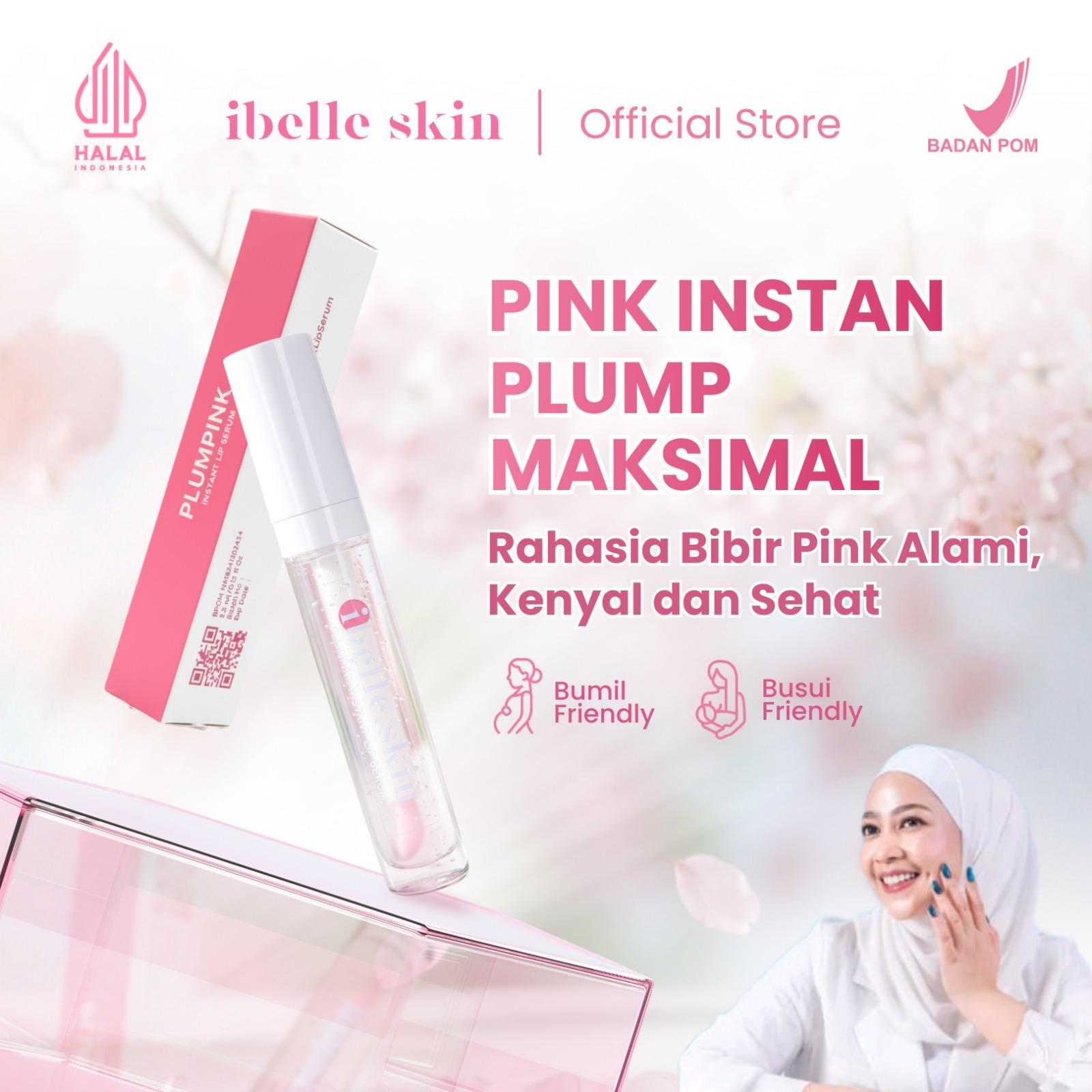 Plumpink Instant Lip Serum | Bibir Pink & Plumpy Seketika | Perawatan Bibir Gelap & Hitam | Melembapkan, Mencerahkan, dan Mengatasi Bibir Kering | IBELLE SKIN Ibelle Skin - skincare aman bumil dan busui terdaftar BPOM